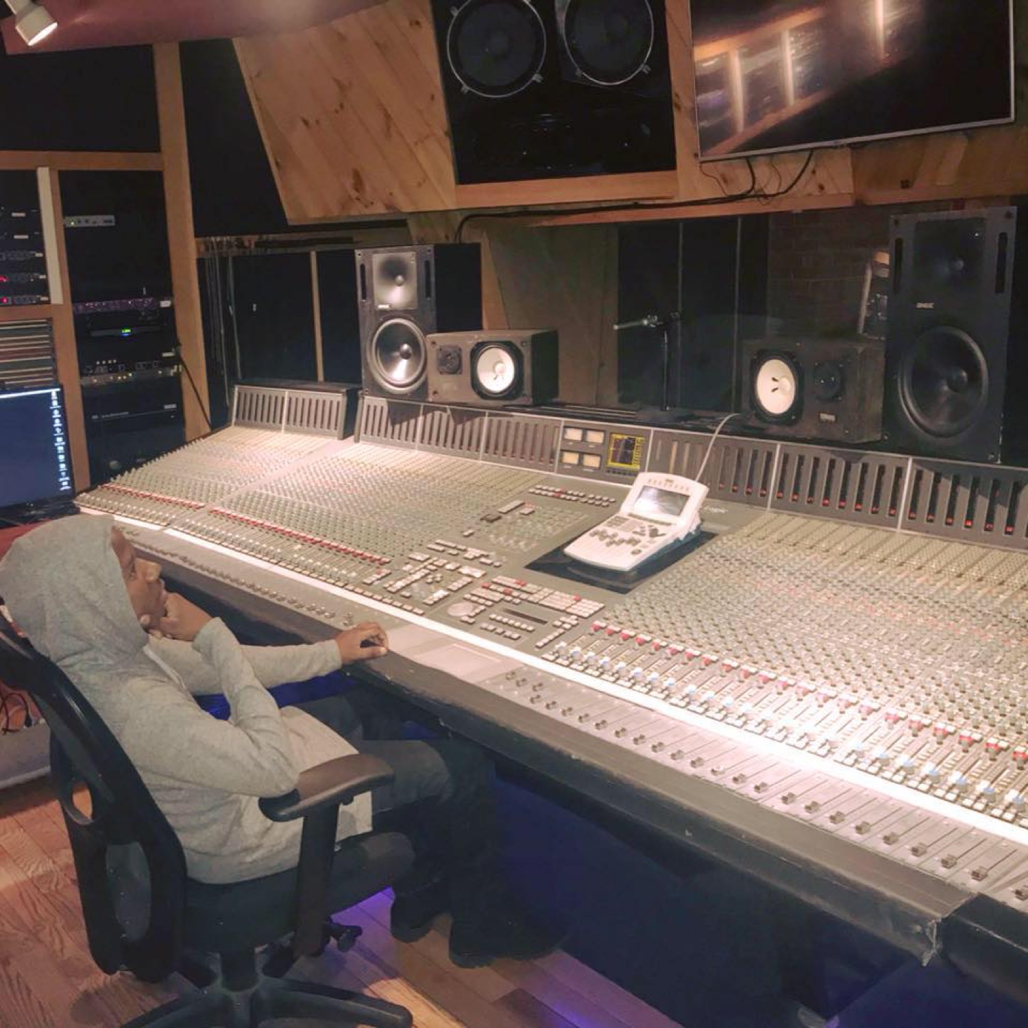 Professional studio console for Afri Kingdom production work.